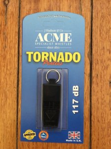 Whistle: Acme Whistle 636 Slim Line Pealess Tornado in Black