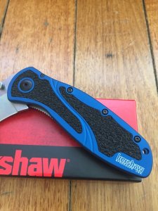 Kershaw Knife: Kershaw Blur Blue Silver Blade Folding Knife