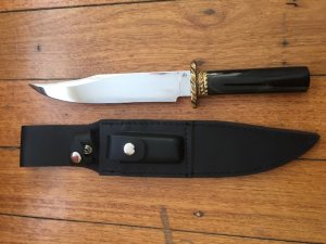 MH Custom Knife Maker Mirror Finish Bowie Knife