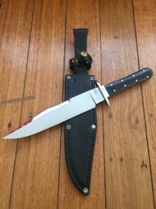 John Stapleton South Australian Custom Knife Maker Mirror Finish Bowie Knife