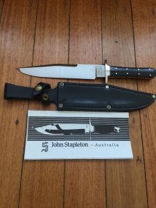 John Stapleton South Australian Custom Knife Maker Mirror Finish Bowie Knife