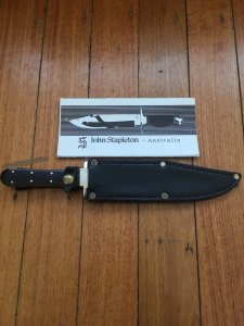 John Stapleton South Australian Custom Knife Maker Mirror Finish Bowie Knife