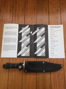 John Stapleton South Australian Custom Knife Maker Mirror Finish Bowie Knife