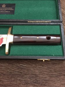 Holland & Holland Rare English Bowie knife in Display Box