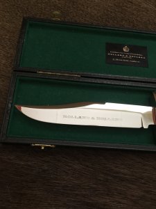Holland & Holland Rare English Bowie knife in Display Box