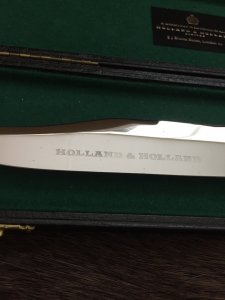 Holland & Holland Rare English Bowie knife in Display Box