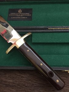 Holland & Holland Rare English Bowie knife in Display Box