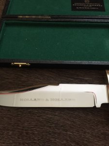 Holland & Holland Rare English Bowie knife in Display Box