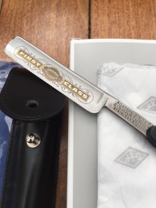 Puma Knife: Puma Original Cut Throat Razor with Black Leather case