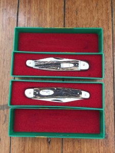 Puma A G RUSSELL1974 Luger Pistol and 9mm Bullet Twin Knife Set