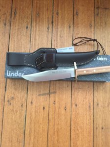 Linder Rehwappen Platterl Hard wood handle Bowie knife 7" Blade