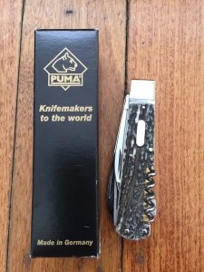Puma Knife: Puma Jagdtaschenmesser 4 Hunting Pocket Knife with Stag Antler Handle