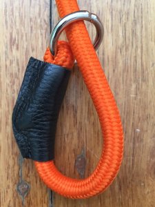 Dog Lead: Blaze Orange Nylon Slip Lead 150cm