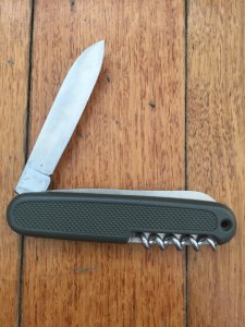 P.Beretta Folding Pen Knife with Saw Blade and Cork Screw.