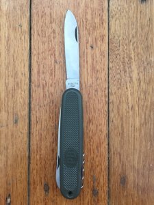 P.Beretta Folding Pen Knife with Saw Blade and Cork Screw.