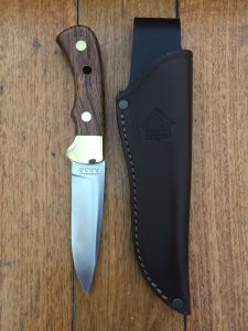 Puma Knife: Puma 1990 4 Star Fixed Blade Nicker Knife with Walnut Handle 46092