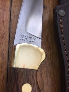 Puma Knife: Puma 1990 4 Star Fixed Blade Nicker Knife with Walnut Handle 46092