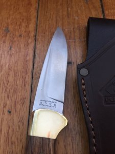Puma Knife: Puma 1990 4 Star Fixed Blade Nicker Knife with Walnut Handle 46092