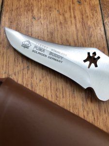 Puma Knife: Puma Buddy 2001 'Laser Cutout' with Stag Handle