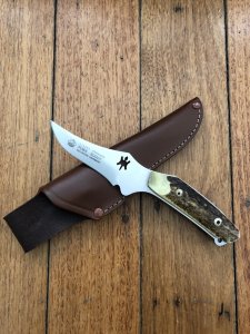 Puma Knife: Puma Buddy 2001 'Laser Cutout' with Stag Handle