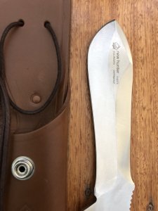 Puma Knife: Puma Rare Original 2001 New Hunter Model 118375 in original sheath #57102.