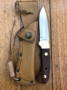 Puma Knife: Puma 1984-91 4 Star Fixed Blade Nicker Knife with Rosewood Handle