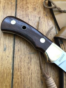 Puma Knife: Puma 1984-91 4 Star Fixed Blade Nicker Knife with Rosewood Handle