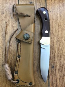 Puma Knife: Puma 1984-91 4 Star Fixed Blade Nicker Knife with Rosewood Handle