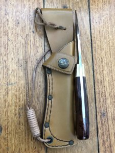 Puma Knife: Puma 1984-91 4 Star Fixed Blade Nicker Knife with Rosewood Handle