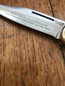 Puma Rare Model 970 Plainsman (Game Warden) 1970 Folding Lock Knife Serial # 11071