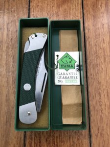 Puma Knife: Puma Rare 1993 Back Packer Folding Knife in original Green Box # 27391