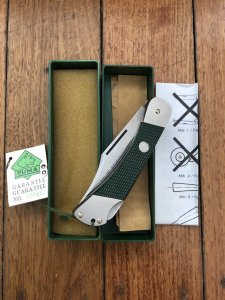 Puma Knife: Puma Rare 1993 Back Packer Folding Knife in original Green Box # 27391