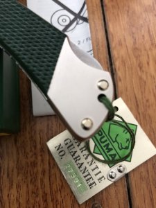 Puma Knife: Puma Rare 1993 Back Packer Folding Knife in original Green Box # 27391