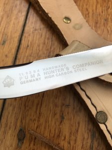 Puma Knife: Puma 11 6394 Original 1989 Hunters Companion in original sheath