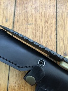 Damascus Knife: Damascus Knife Drop-point Blade with Camel Bone Handle