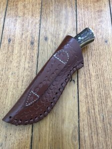 Custom Handmade Satin Stainless Steel Bladed Hunting Knife From USA with ELK Deer Handle