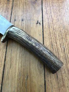 Custom USA Hand Made Sportello Broad Blade Knife with Elk Handle