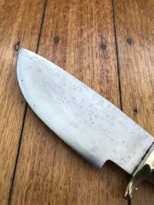 Custom USA Hand Made Sportello Broad Blade Knife with Elk Handle