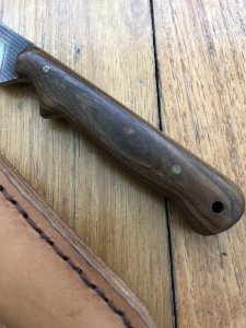 Handmade Skinner from Queensland with Carbon File Blade & Wilga Heart Wood handle