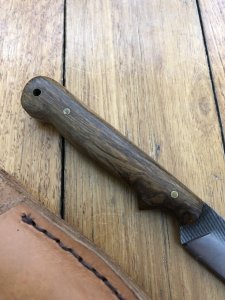 Handmade Skinner from Queensland with Carbon File Blade & Wilga Heart Wood handle