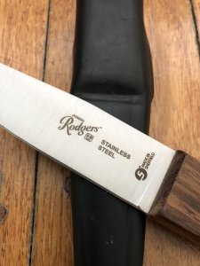 Joseph Rodgers  Small Hunting/Utility Knife with Black Leather Sheath