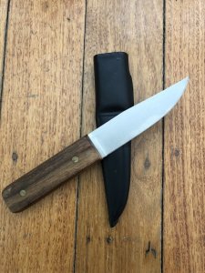 Joseph Rodgers  Small Hunting/Utility Knife with Black Leather Sheath