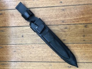 Puma Knife Sheath: Puma Original Rare late 80's early 90's Waidbesteck Dark Green Leather Knife Sheath