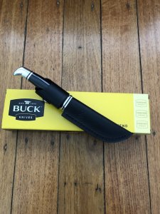 Buck Knife: Buck Woodsman 102 with Black Phenolic Handle