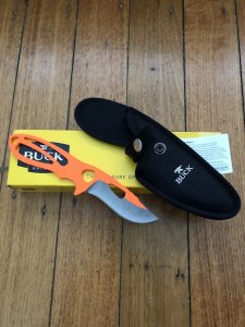 Buck Knife: Buck 141 Large Paklite Skinner in Blaze Orange