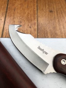 Kershaw Knife: Kershaw Tom Veff Majesty Guthook Knife with Cocobolo Handle