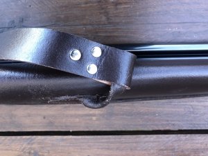 English Style Quality Dark Brown Leather Shotgun Case for up to 30" U/O Gun