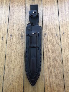 Puma Knife Sheath: Puma Original current model Waidbesteck Dark Brown Leather Knife Sheath
