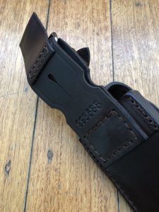 Puma Knife Sheath: Puma Original current model Waidbesteck Dark Brown Leather Knife Sheath
