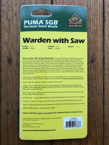 Puma SGB Knife: Puma SGB Warden with Saw